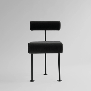 Hiro, Dining Chair, Black Frame-Peat