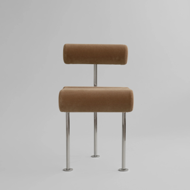 Hiro, Dining Chair, Stainless Steel-Desert
