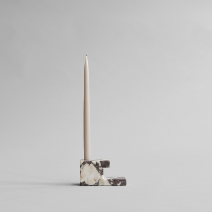 Brick, Candle Holder, Low, Calacatta