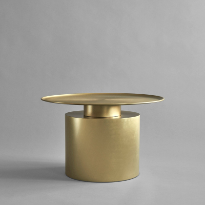 Pillar, Coffee Table, Low, Brass