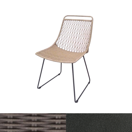 Kim, Outdoor Dining Chair, Graphite-Pebble