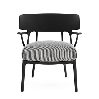 A.I., Lounge Chair, White-Black