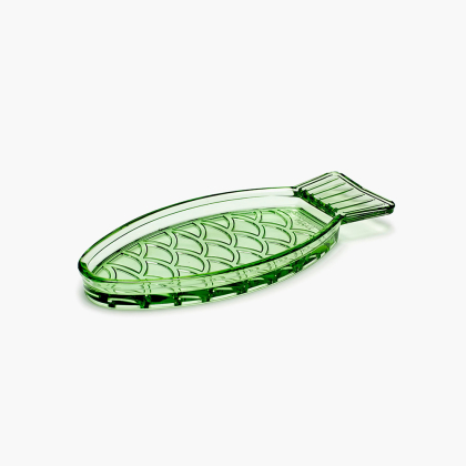 Fish & Fish, Dish, Transparent Green