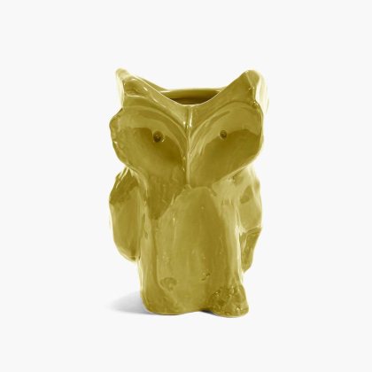 After Midnight, Marni, Owl Vase, Small, Yellow