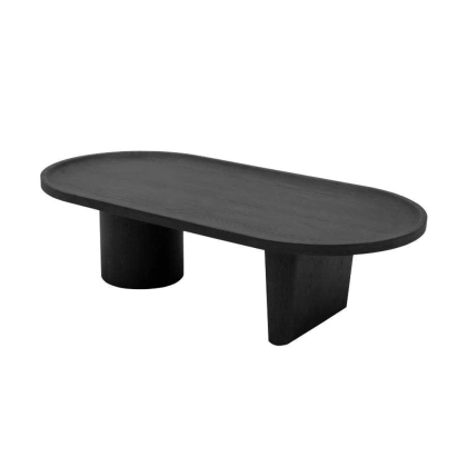 Brutt, Coffee Table, Oval, Black Oak