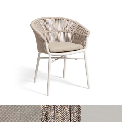 Udine, Outdoor Dining Chair, Olive Grey-Honey-Beige