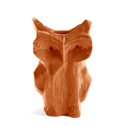 After Midnight, Marni, Owl Vase, Large, Orange