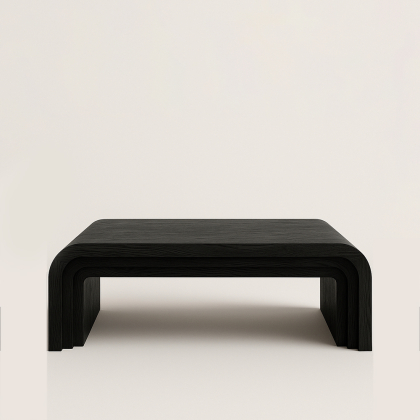 Beetle Round, Coffee Table, Black Oak