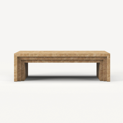 Beetle Rectangular, Coffee Table, Ash Burl