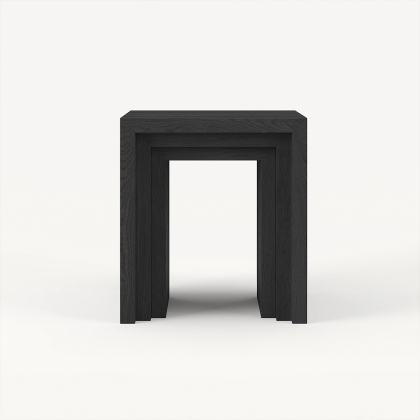 Beetle Rectangular, Side Table, Black Oak