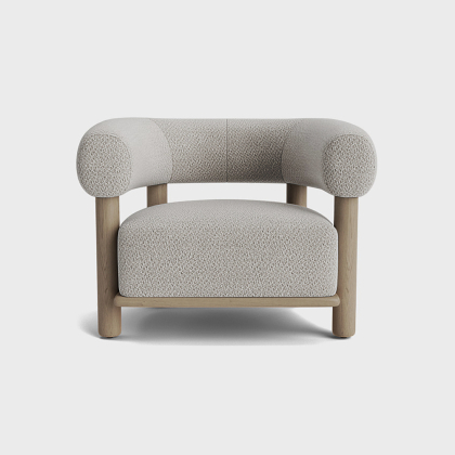 Mariko, Lounge Chair, Grey-Washed Oak