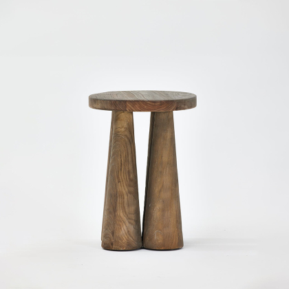 Kono, Stool/Side Table, Recycled Elm