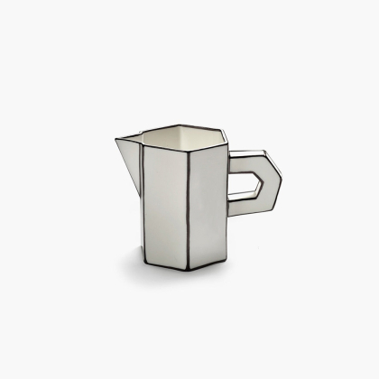 Carte Blanche, Jug, White-Black