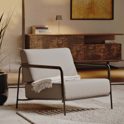 Enzo, Outdoor Lounge Chair, Charcoal