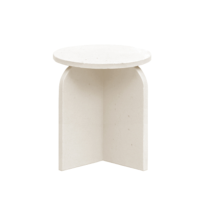 Saro, Side Table, White