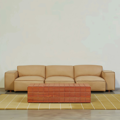 Mesa, Coffee Table, Red Travertine