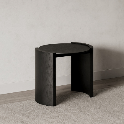 Luma, Side Table, Black Oak