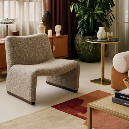 Chaumont, Lounge Chair, Light Grey