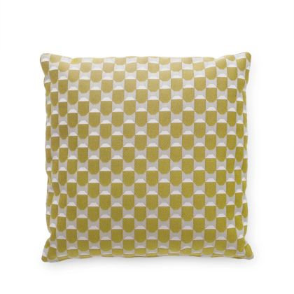 Liberty Obi Check, Outdoor Cushion, Yellow, Square