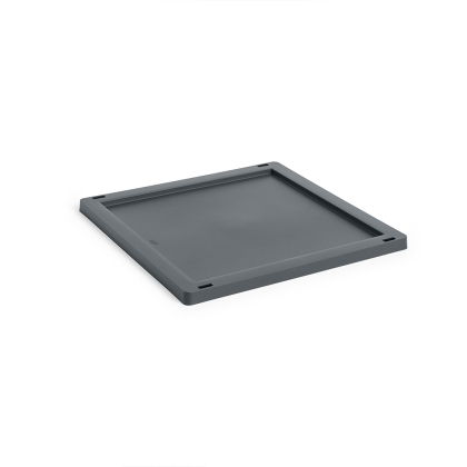 Hay Colour, Medium Plastic Lid, Square-Cube, Charcoal