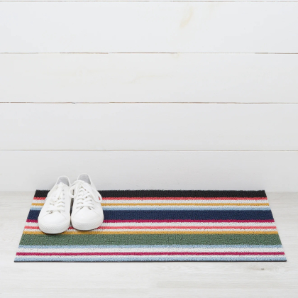 Shuffle Stripe Doormat, Petunia, 46 x 71 cm