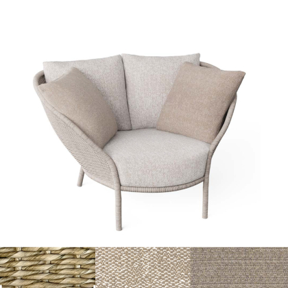 Isola, Outdoor Lounge Chair, Sagebrush Straw-Beige