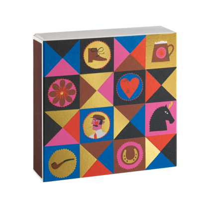 Colorful Gentleman, Square MatchBox, 125 Pcs