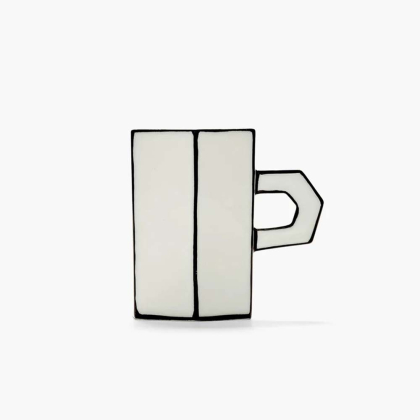 Carte Blanche, Double Espresso Cup, White-Black