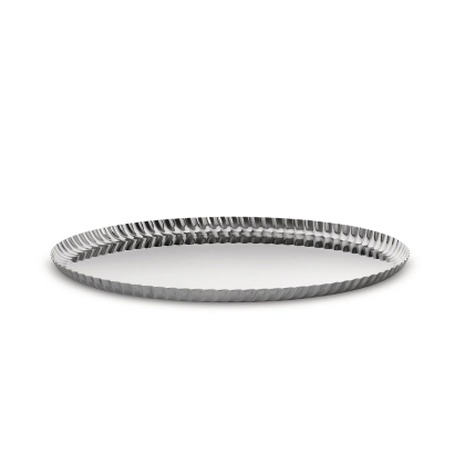 Pleats, Round Tray, Steel