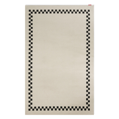 Carpretty Grand, Outdoor/Indoor Rug, Check Border, Anthracite-Creme
