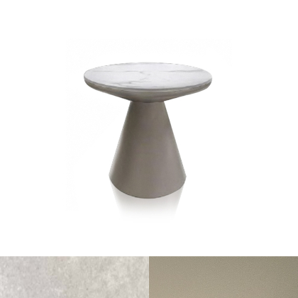 Marrakech, Outdoor Side Table, Sand-White Travertino Romano