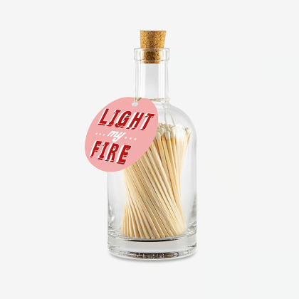 Light my Fire, Glass Bottle w/ Matches, 125 Pcs