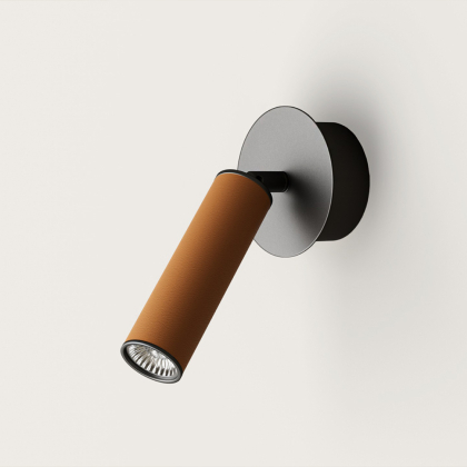 Tura, Wall Lamp, Matt Black-Orange