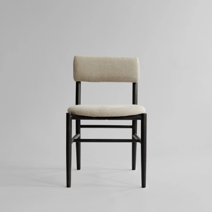 Nama, Dining Chair, Coffee Black-Linen