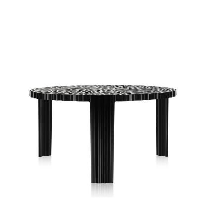 T-Table, Outdoor Coffee Table, Black, H28 cm