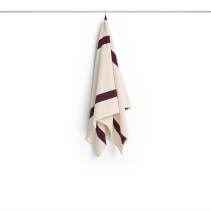 Stripe, Bath Towel, Burgundy, 70x140