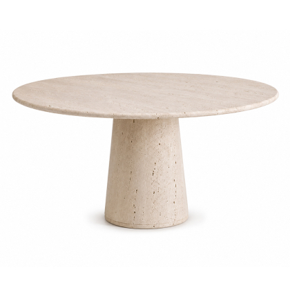 Legna, Dining Table, White Travertine