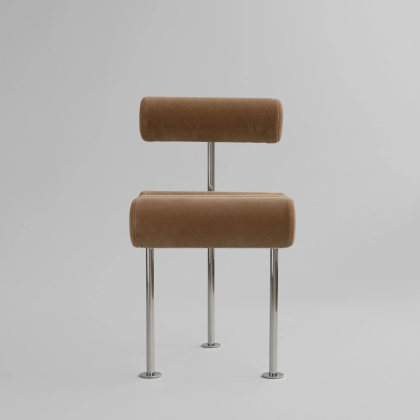 Hiro, Dining Chair, Stainless Steel-Desert