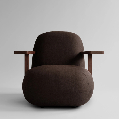 Toe, Chair w/ Armrest, Classic Brown Oak-Dark Brown