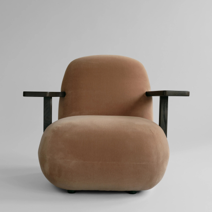 Toe, Lounge Chair w/ Armrest, Coffee Black Oak-Desert