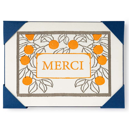 Merci Oranges, Set of 5 Wish Cards