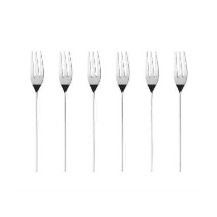 Malmo, Dessert Forks, Set of 6pcs, Silver 