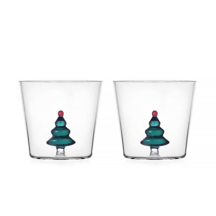 White Bear and Wish Tree, Tumbler, Petrolblue, Set of 2
