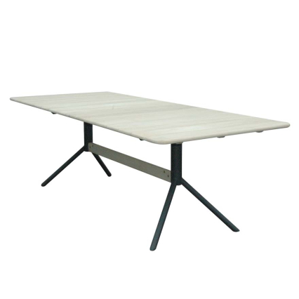Arioso, Outdoor Dining Table, Graphite-Aged Teak, 240 cm