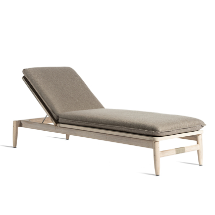 Corda, Sun Lounger, Aged Teak-Almond