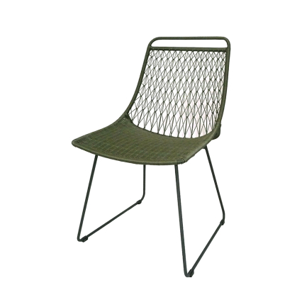 Kim, Outdoor Dining Chair, Graphite-Moss Green