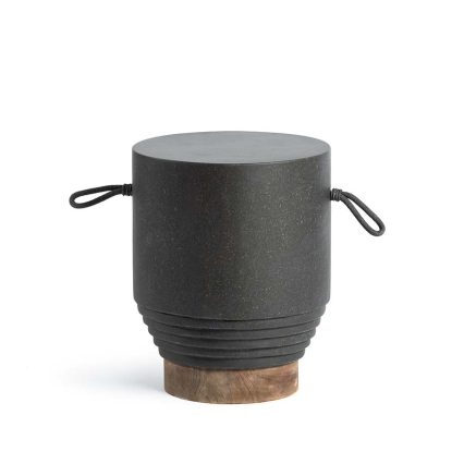 Orbit, Outdoor Side Table, Original Teak-Graphite, DIA32 cm