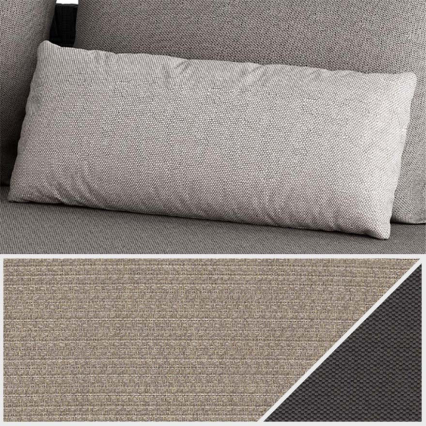 Pillow, Melange Ivory & Canvas Dark Grey, 30 x 60 cm