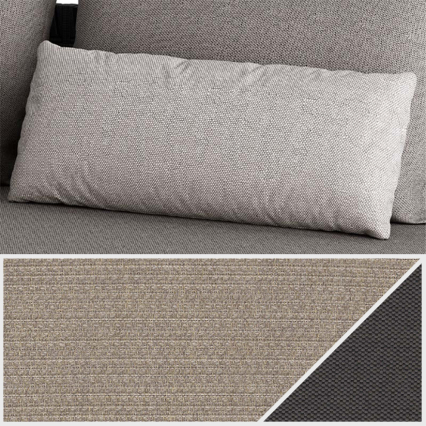 Pillow, Melange Ivory & Canvas Dark Grey, 45 x 60 cm