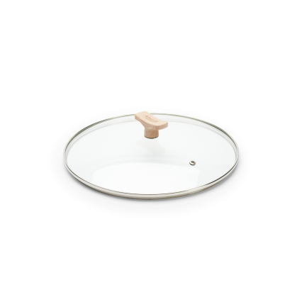 Glass Lid with Beechwood Knob, DIA28 cm